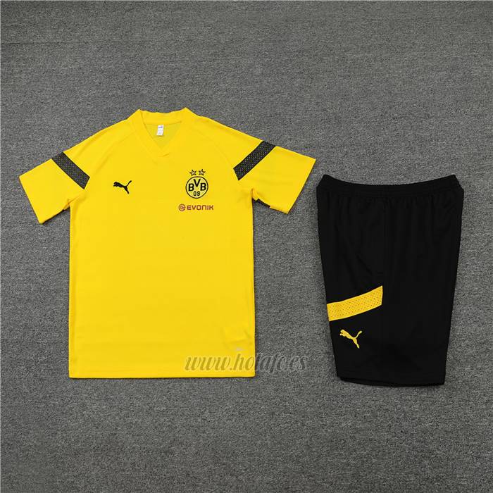 Chandal del Borussia Dortmund Manga Corta 2022-2023 Amarillo - Pantalon Corto
